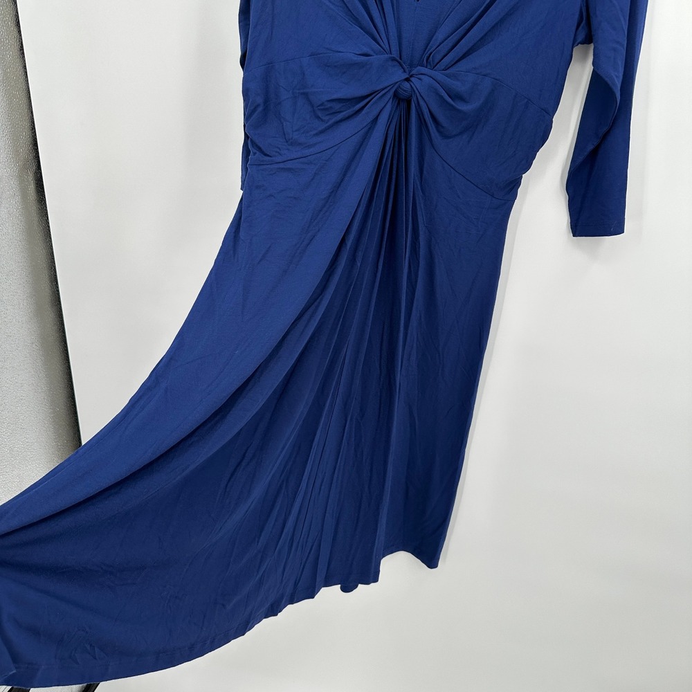 Seraphine Jolene Front Knot Maternity Dress Royal Blue 3/4 Sleeve US 12 NWT - Picture 4 of 8